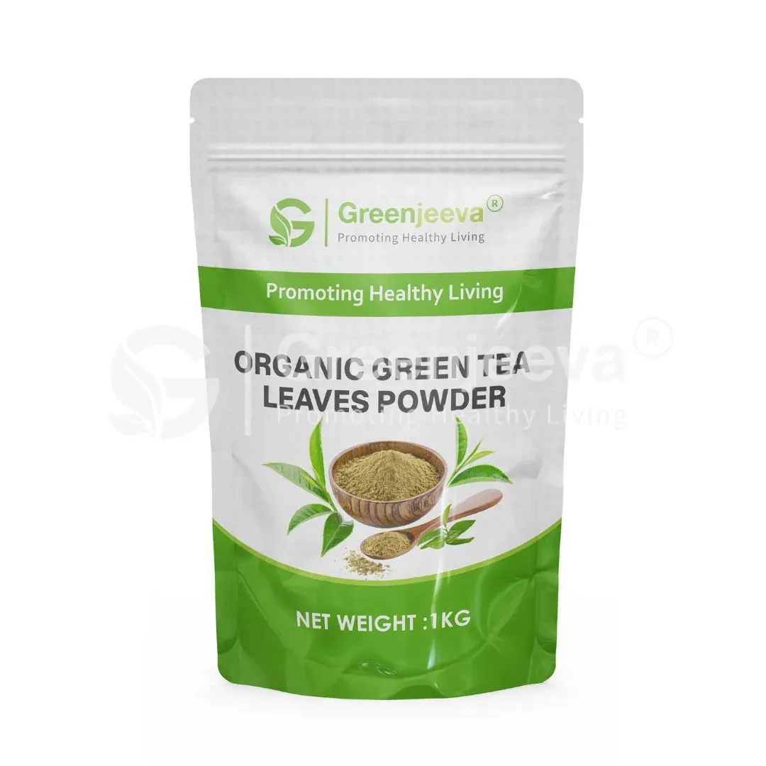 Organic Green Tea Leaves Powder Pouch Organic Green Tea Leaves Powder Pouch